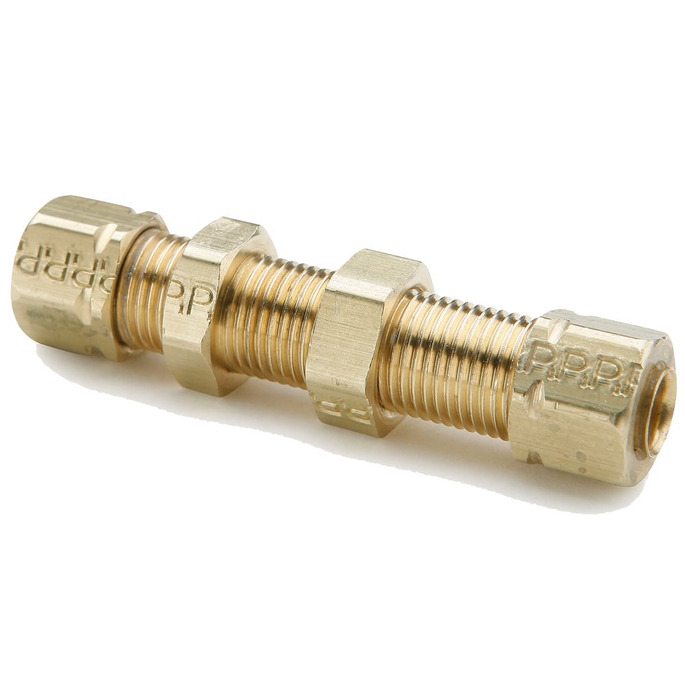 Tube To Tube Bulkhead Brass Compression Fittings High Pressure Depatie Fluid Power